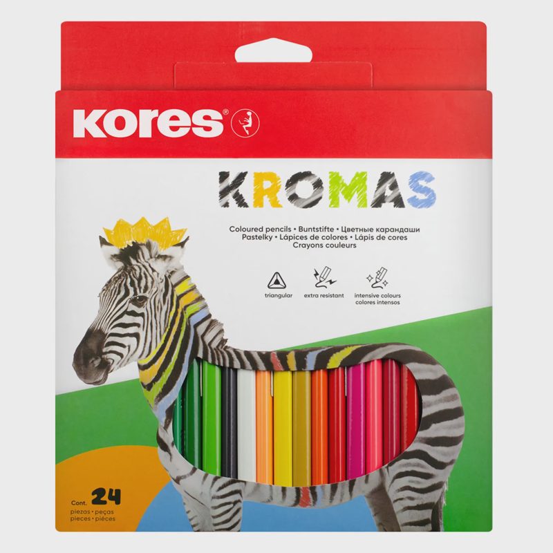 Sp.pieštukai KORES KROMAS, 3 mm, 24 vnt.