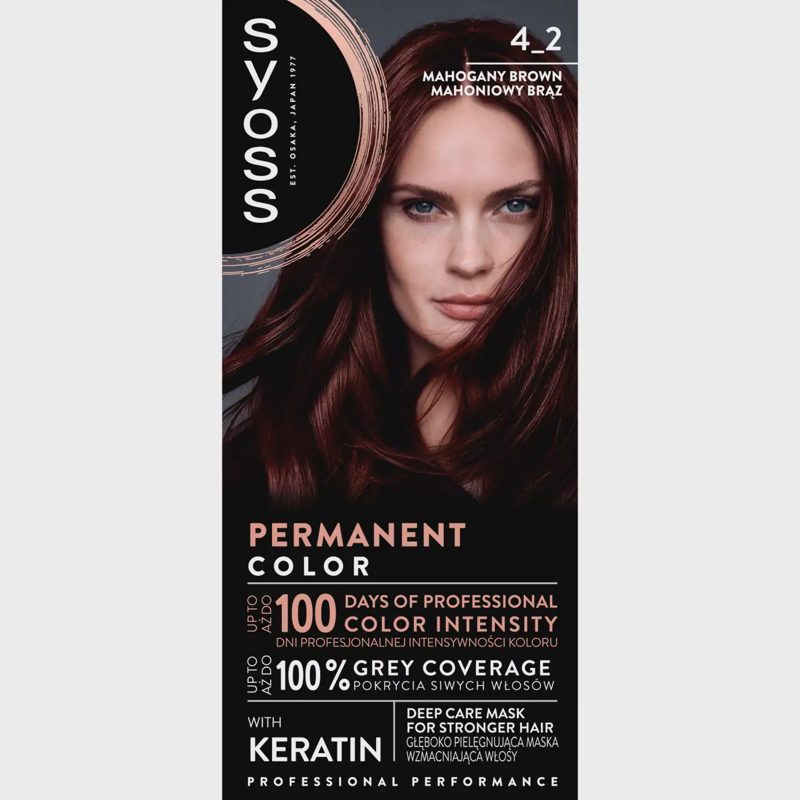 Plaukų dažai SYOSS COLOR CREAM, Nr. 4-2