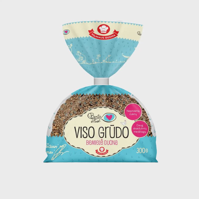 BEATOS VIRTUVĖS viso grūdo bem. duona, 300 g