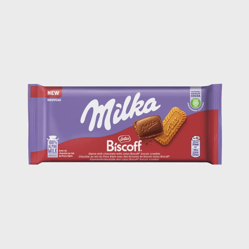 Šokol. su karam. saus. gab. MILKA BISC., 90 g