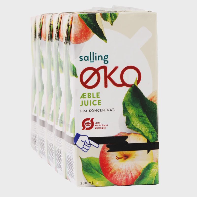 Ekol. obuolių sultys SALLING EKO, 5 x 200 ml