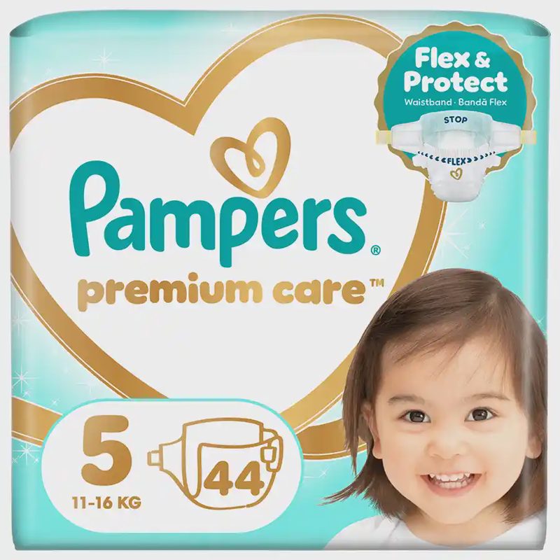 Sauskelnės PAMPERS PC VP (5) 11-16kg, 44 vnt.