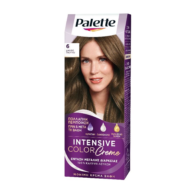 Schwarzkopf Palette Intensive Color Creme Semi-Set Permanent Hair Color Dark Blond No.6 110 ml