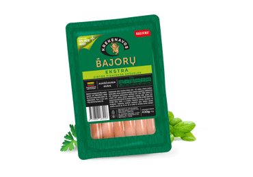 Virtos BAJORŲ EKSTRA pieniškos dešrelės, a. r., 430 g