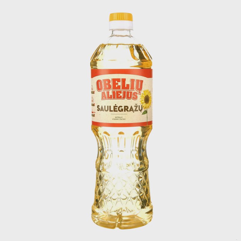 OBELIŲ saulėgrąžų aliejus, 0,9 l