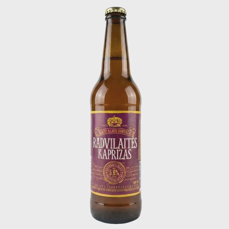 Nefiltr. alus RADVILAITĖS KAPRIZAS,5,6%,0,5l