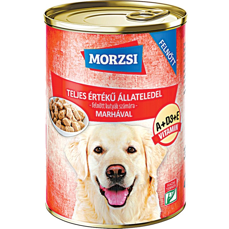 MORZSI KUTYAELEDEL MARHÁVAL