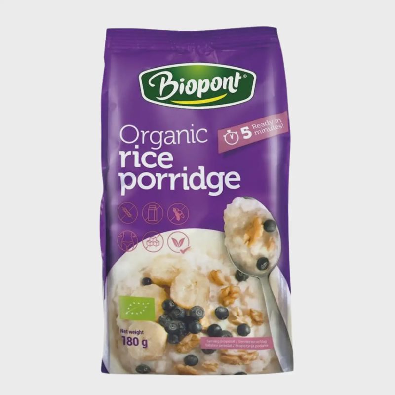 Ekol. ryžių košė BIOPONT, 180 g