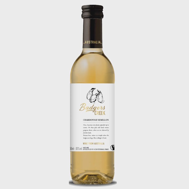 B.sausas vynas BADGERS CREEK CHARDONNAY,0,25l