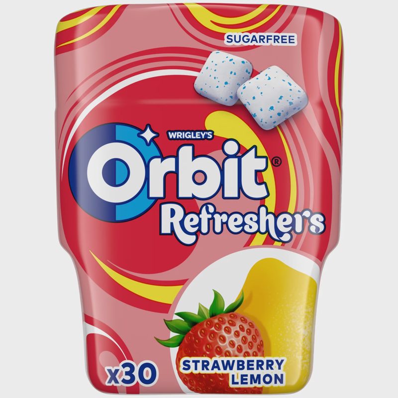 Kramtomoji guma ORBIT STRAWBERRY LEMON, 67 g