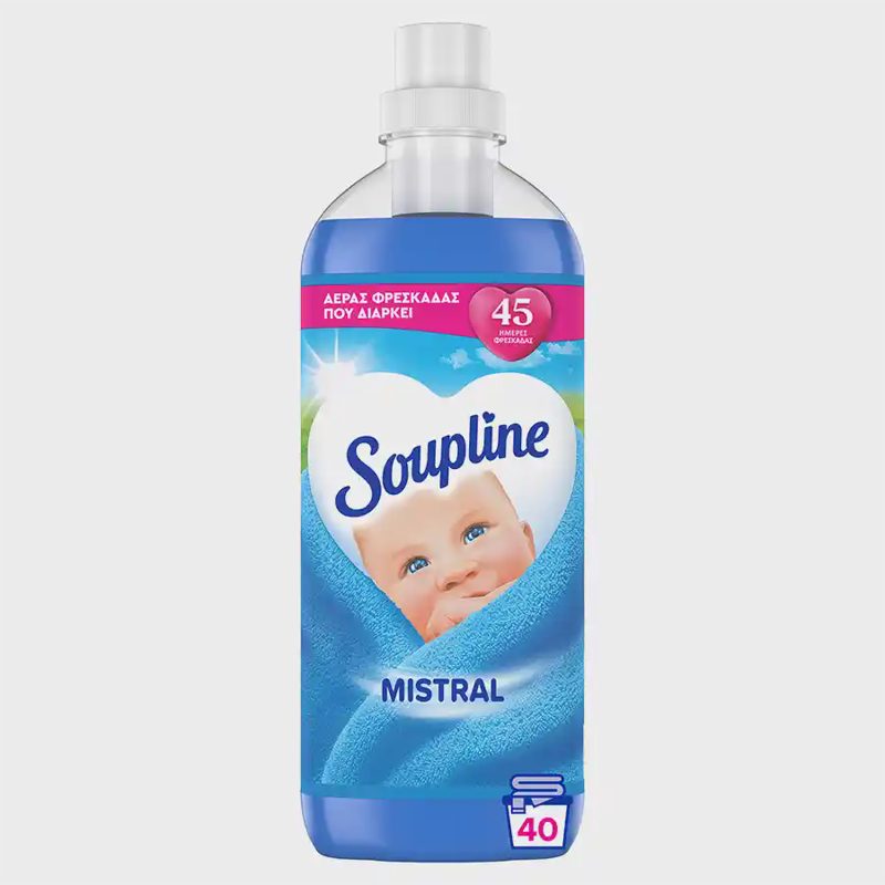 Soupline Συμπυκνωμένο Μαλακτικό Ρούχων Mistral 40mez. 840ml.