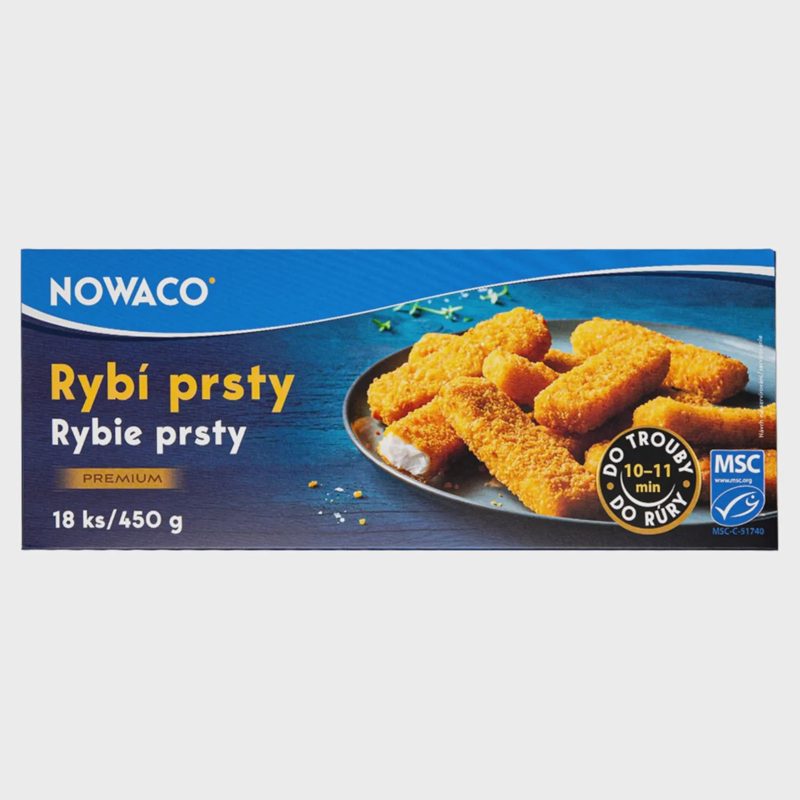 Apk. šald. žuvų filė piršteliai NOWACO, 450 g