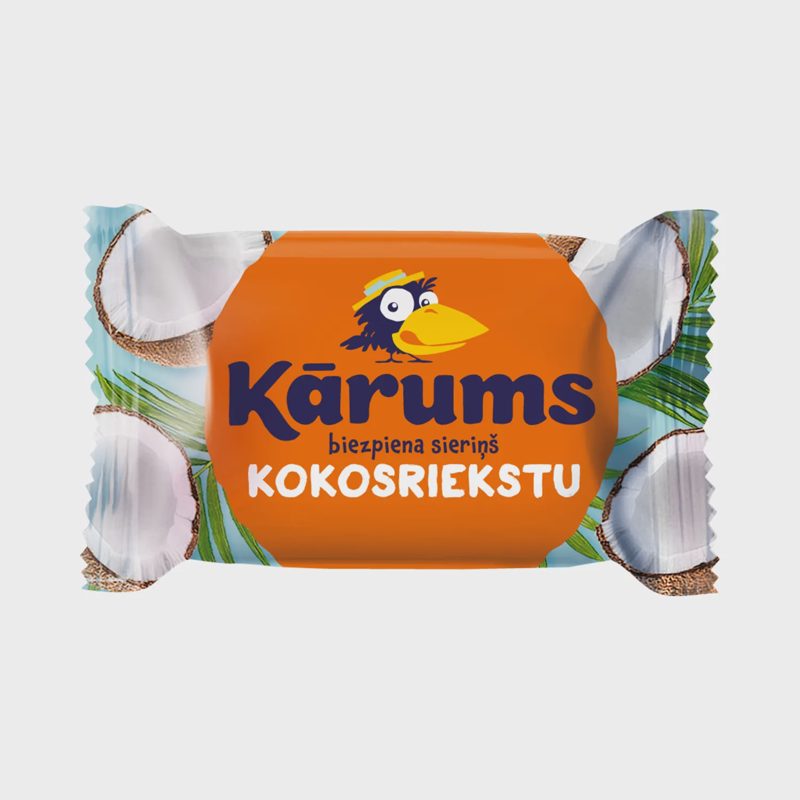 Varškės sūrelis su kokosais KARUMS, 45 g