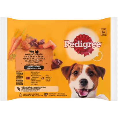 Pedigree Vegyes Válogatás teljes értékű nedves eledel felnőtt kutyák részére 4 x 100 g (400)
