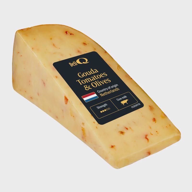 GOUDA sūris su alyv. ir pomid. DELI Q, 130 g
