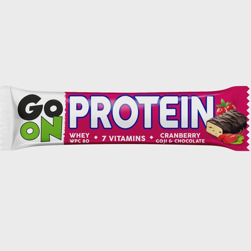 Baltym. batonėlis GO ON CRANBERRY&GOJI, 50 g