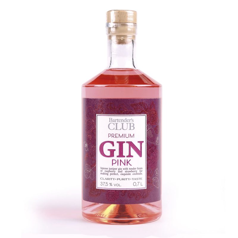 Rožinis džinas BARTENDERS CLUB, 37,5 %, 0,7 l