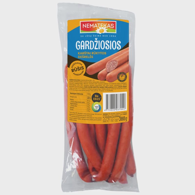K. rūkyt. GARDŽIOSIOS dešrelės, a. r., 380 g