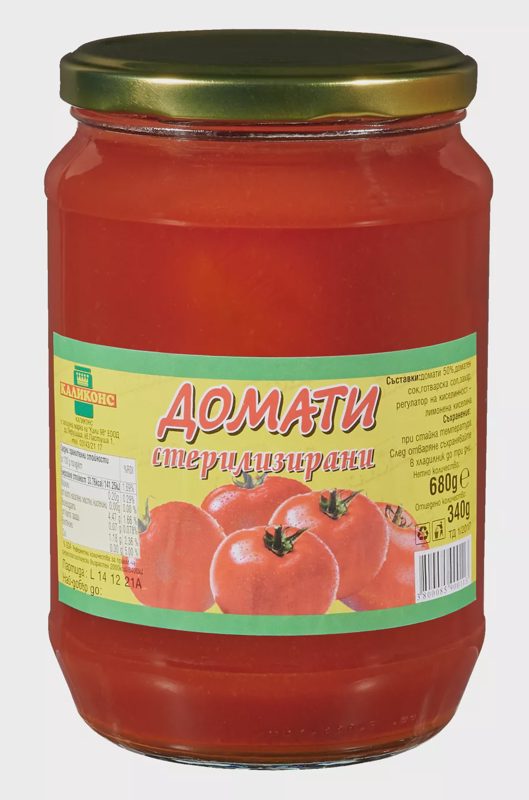 Домати цели, небелени