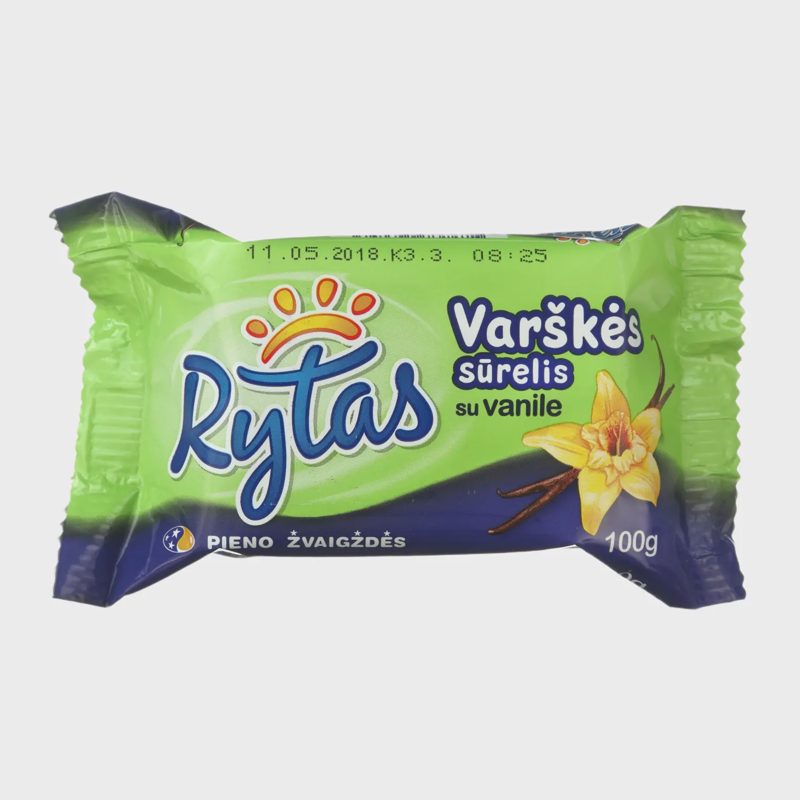 Varškės sūrelis su vanil. RYTAS, 7,5 %, 100 g