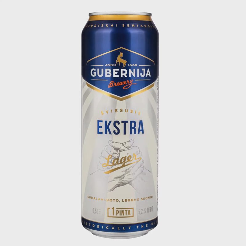 Alus GUBERNIJA EKSTRA LAGER 5,2%, 0,568l