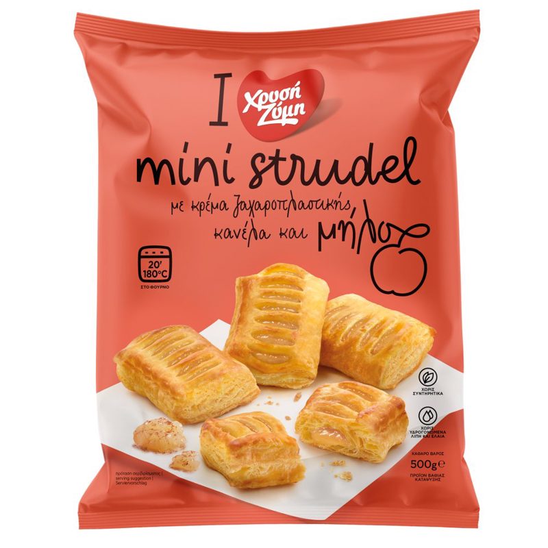 Χρυσή Ζύμη Mini Strudel Λεμόνι Κατεψυγμένα 500gr