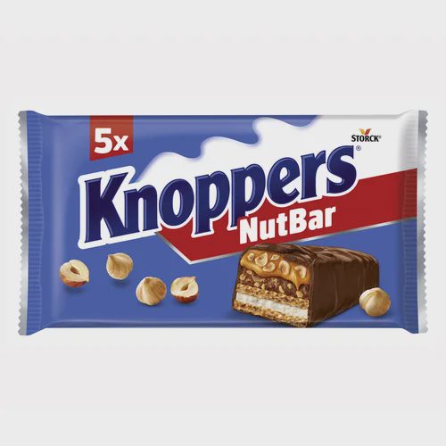 KNOPPERS Nut Bar Barritas con crema de leche y avellanas 5 uds. 40 g.