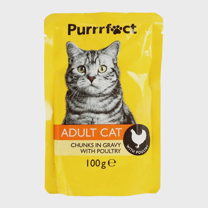 Kačių ėdalas paukšt. padaže PURRRFECT, 100 g