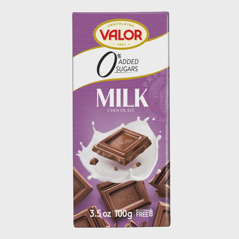 Pieniškas šokoladas su saldikliu VALOR, 100 g