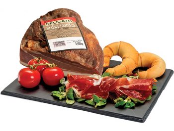 Delicato dimljena suha šunka u komadu vac. 1 kg
