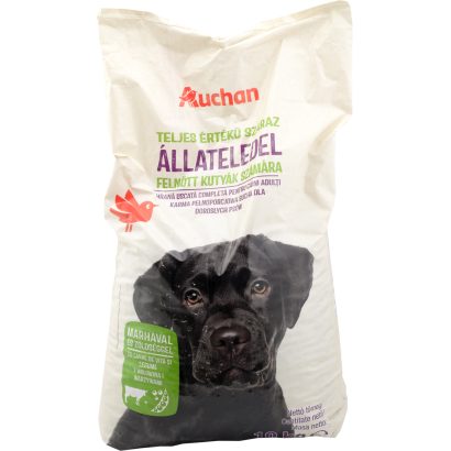 Auchan Kedvenc Száraz állateledel felnőtt kutyák számára, marha-borsó 10 kg