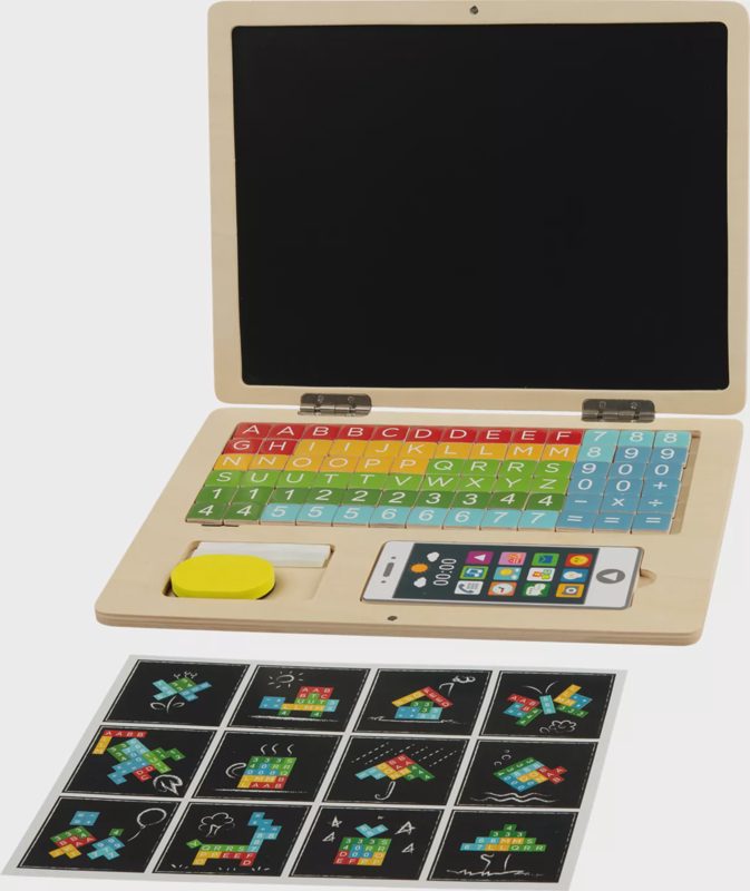 Детски лаптоп или Часовник дървени