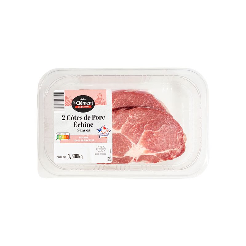 2 côtes de porc échine