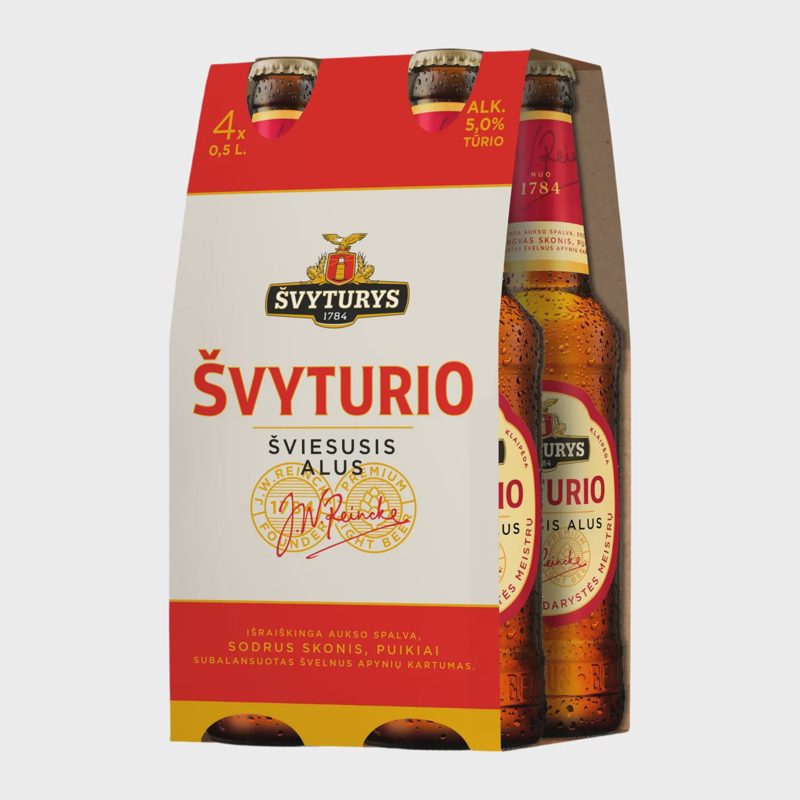 ŠVYTURIO alus, 5 %, 4 x 0,5 l
