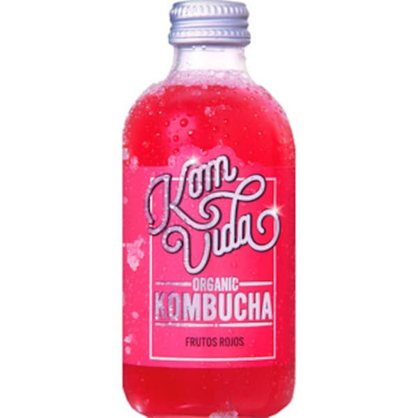 KOMVIDA Organic kombucha con frutos rojos ecológica botella 250 ml