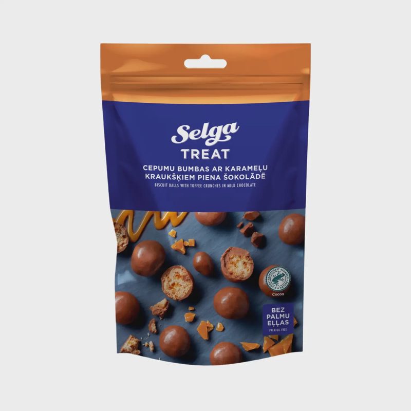 Sausain. rut. SELGA su kar. pien. šok. 120 g