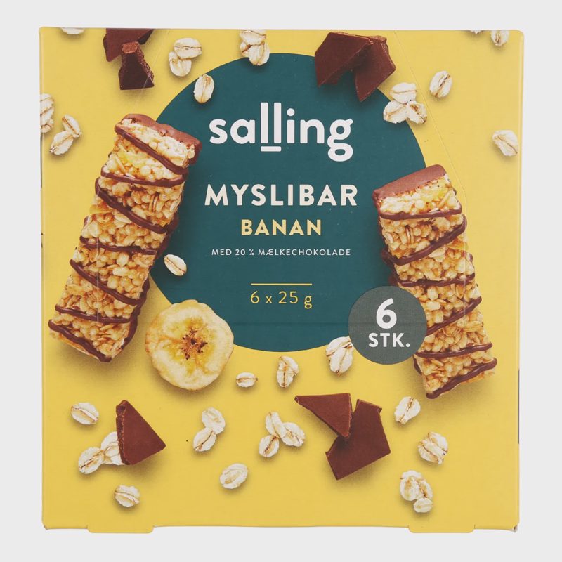 Batonėliai su bananais SALLING, 6x25 g