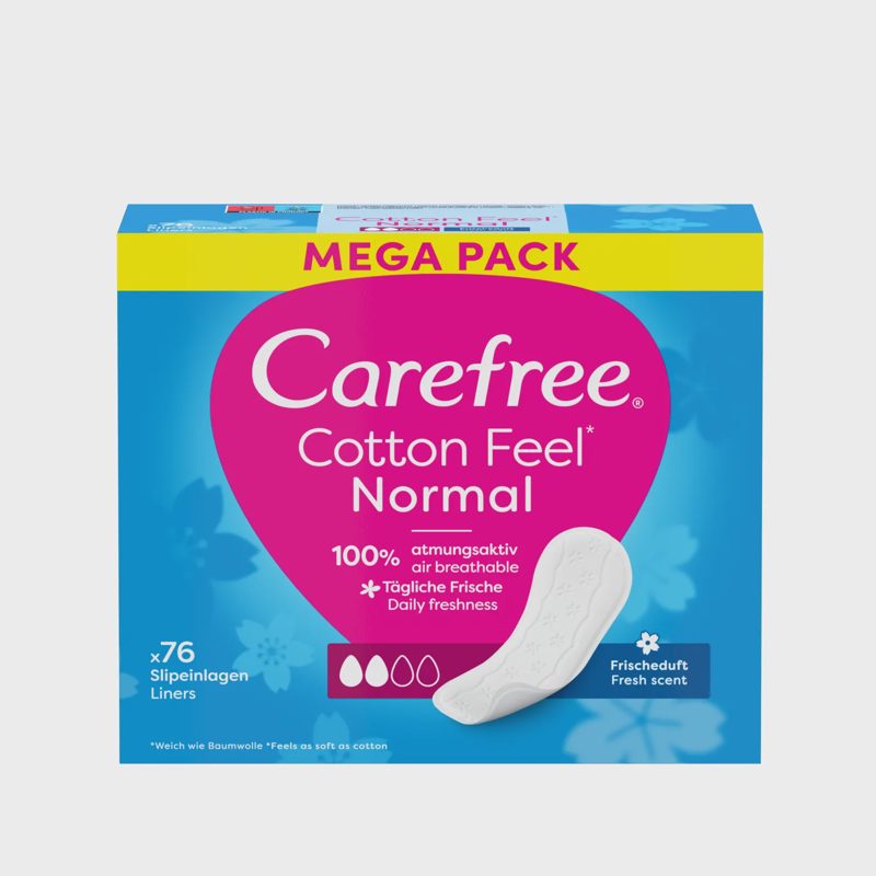 Hig. įklotai CAREFREE COTTON FRESH, 76vnt.