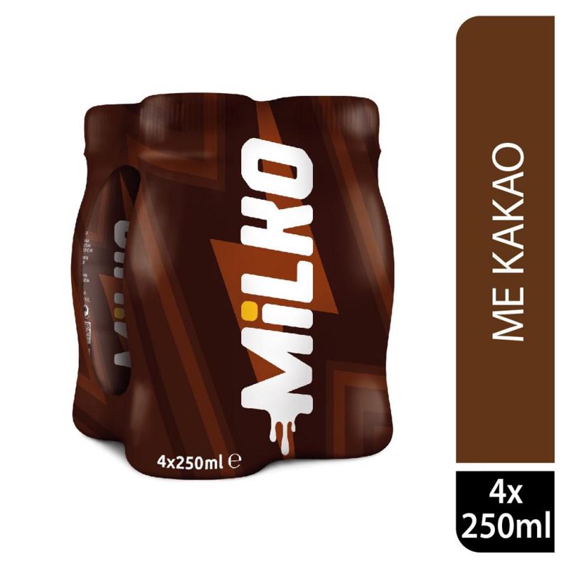 Milko Σοκολατουχο Γαλα Φιαλη 4x250ml