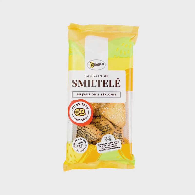Sausainiai su įvair. sėklomis SMILTELĖ, 200 g