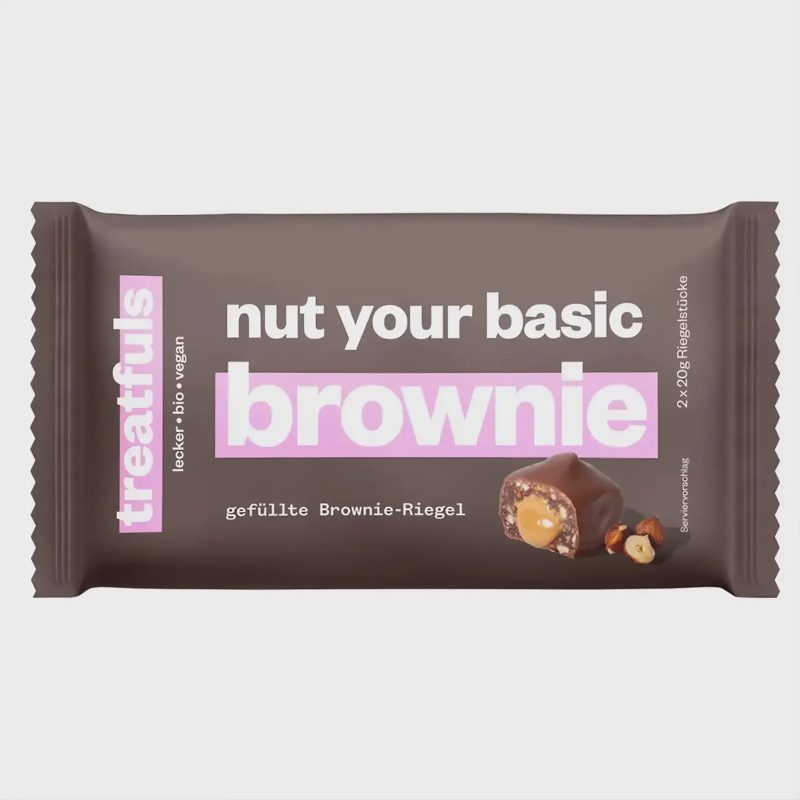 Ekol. batonėlis BROWNIE TREATFULS, 2x20 g