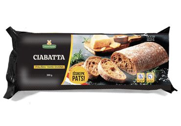 Šaldyta tamsi čiabata LIETUVOS KEPĖJAS, 300 g