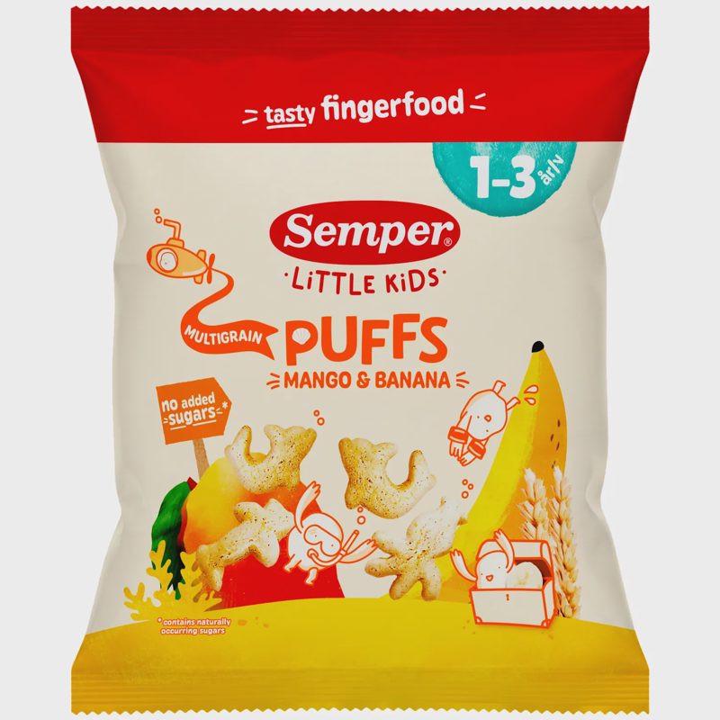 Mangų ir banan. sk. užkandis SEMPER EKO, 18 g