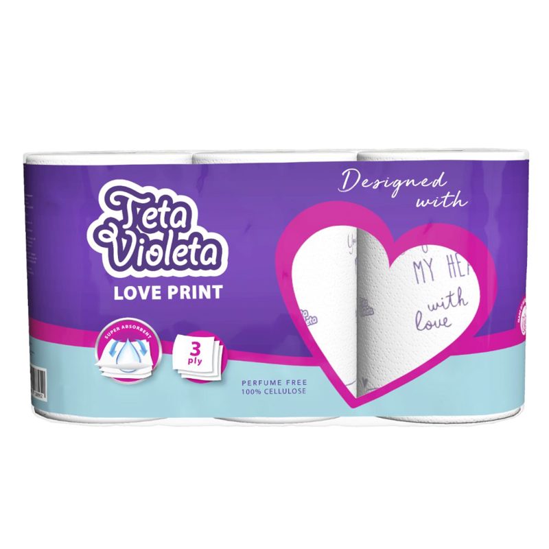 Teta Violeta Papirnati ručnici 3 kom 1 pak
