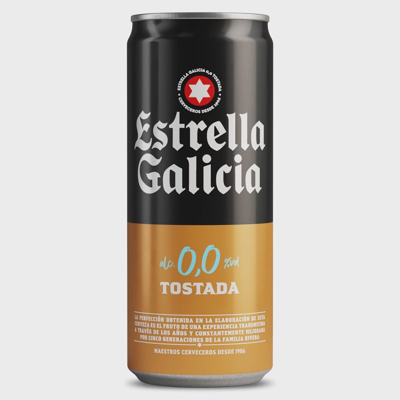 Cerveza Estrella Galicia 0,0% lata 33cl