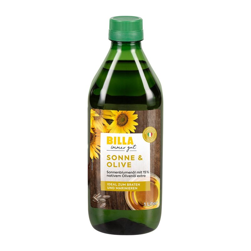 BILLA Sonnenblumenöl mit Olivenöl