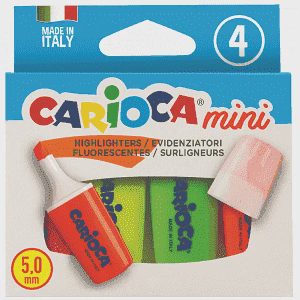 Carioca Mini Μαρκαδόροι Υπογραμμίσεως 4τεμ