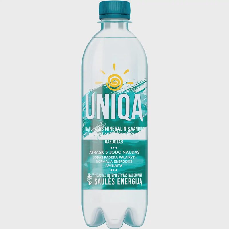 Gazuotas mineralinis vanduo UNIQA, 500ml