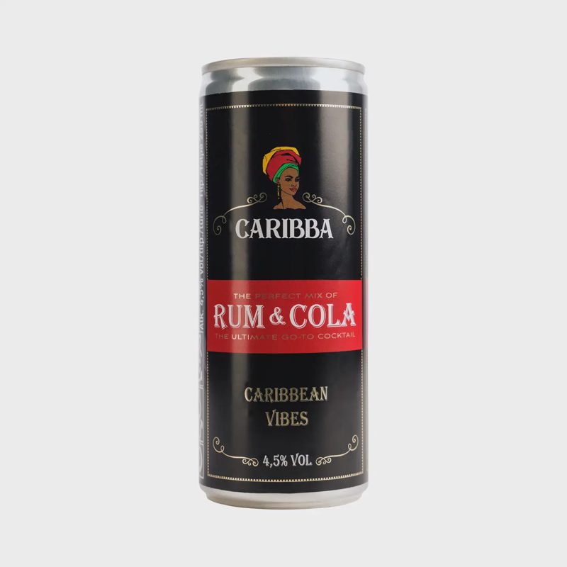 Alk. kokt. CARIBBA RUM & COLA, 4,5 %, 0,25 l