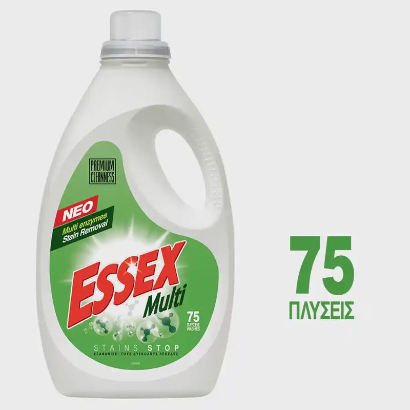 Essex Multi Υγρό Απορρυπαντικό Πλυντηρίου Ρούχων 75mez. 3,75lt.